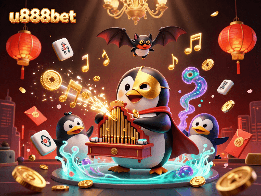 Engage with u888bet’s exciting gaming world through vibrant 3D illustration featuring interactive casino elements.