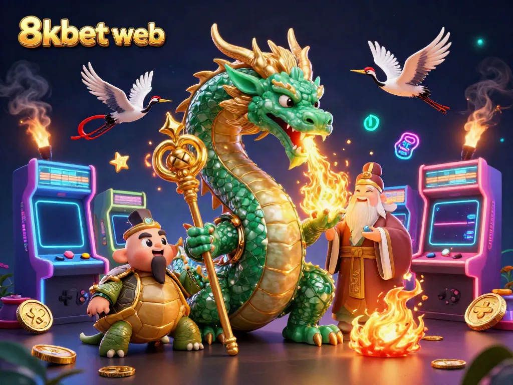 Experience the vibrant energy of 8xbet web with a cheery, dynamic gaming scene featuring iconic characters.