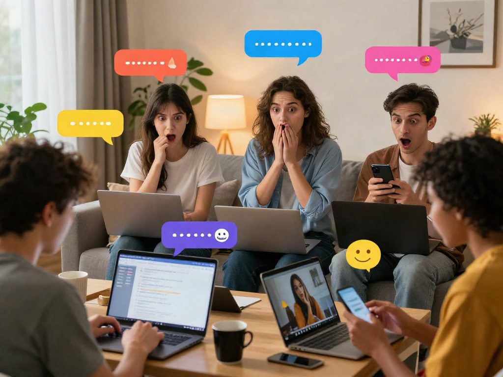 Engaging individuals in nsfw chat in a vibrant digital environment, showcasing emotional connections.