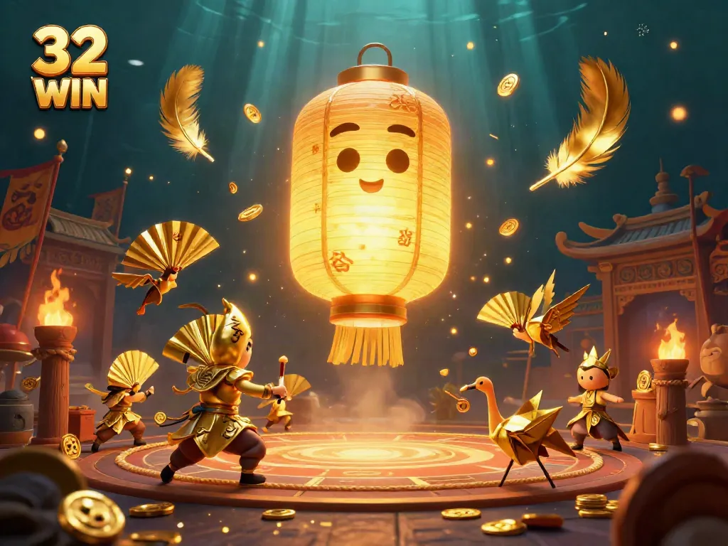 Experience 32 WIN's vibrant casino atmosphere with our stunning golden lantern spirit and dynamic game elements.