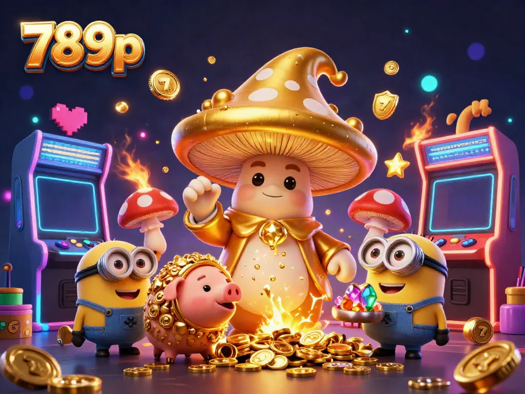 Experience the magic of 789p with a playful wizard and treasures in a vibrant casino scene.