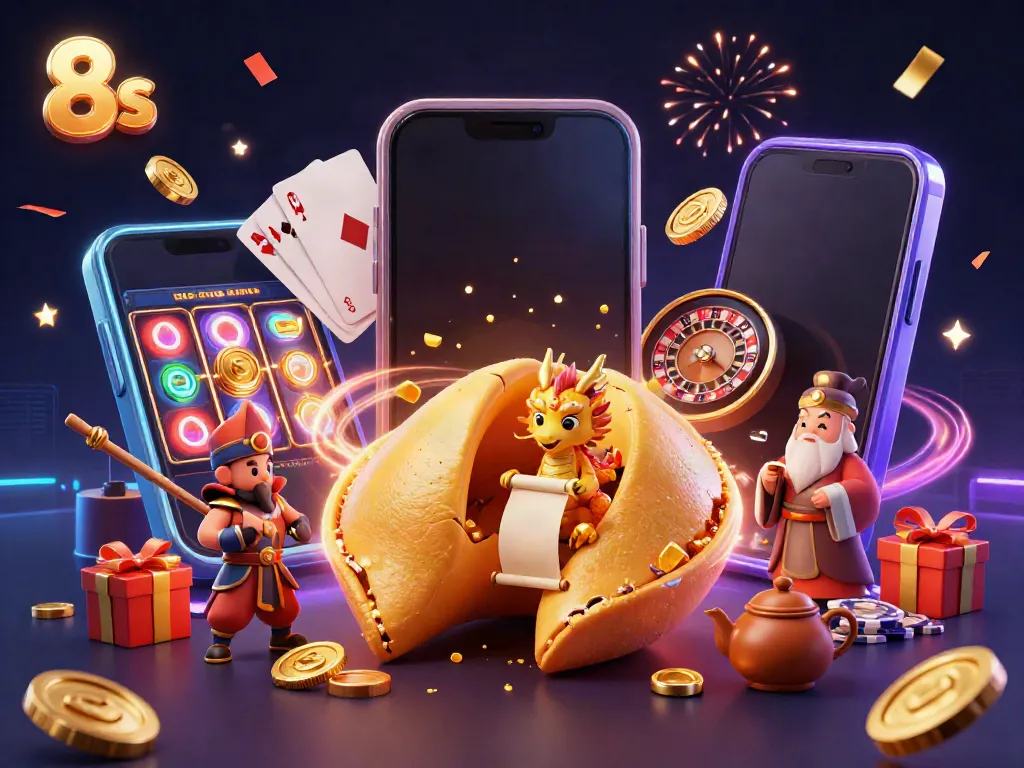 Engage in thrilling casino experiences with 8s as the golden cookie reveals exciting fortunes and vibrant gaming elements.