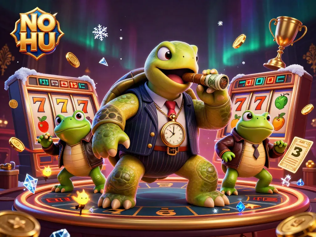 Engage with NO HU as a vibrant 3D casino world full of excitement and slot action.