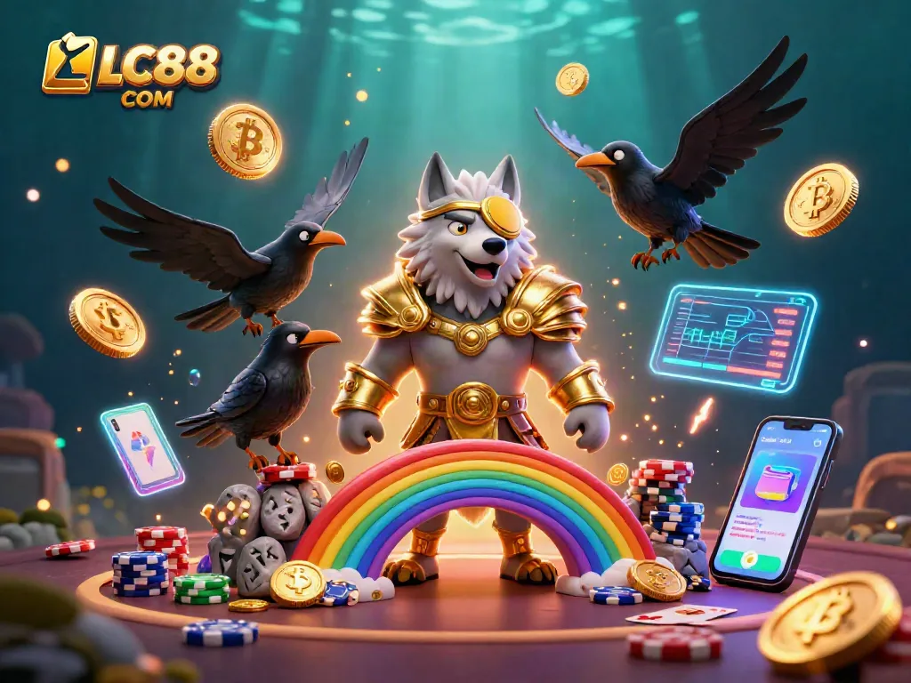 Engage in thrilling gaming experiences with LC88 COM's vibrant 3D casino scene.
