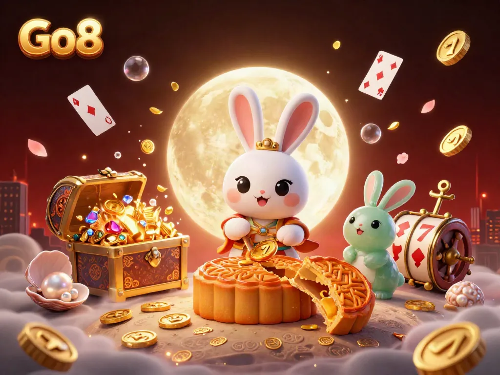 Engage with Go8 and enjoy thrilling casino vibes through an enchanting moonlit scene.