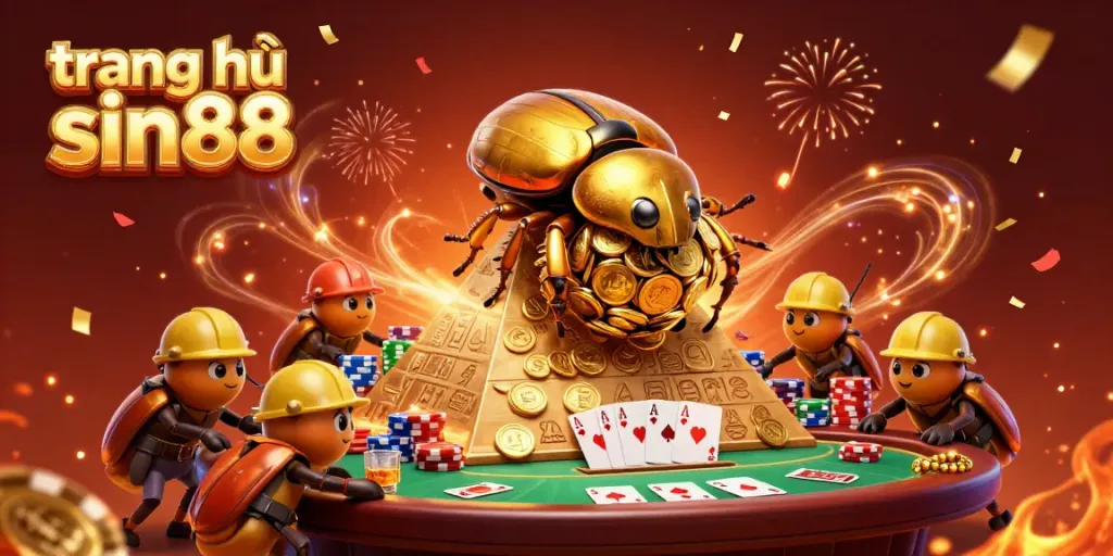 Experience the thrill of winning at trang chủ sin88 with our vibrant casino adventure featuring dynamic beetles and poker elements.
