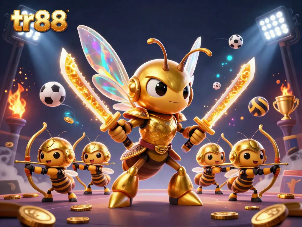 Engage in thrilling sports betting with tr88 featuring dynamic characters and vibrant gaming elements.