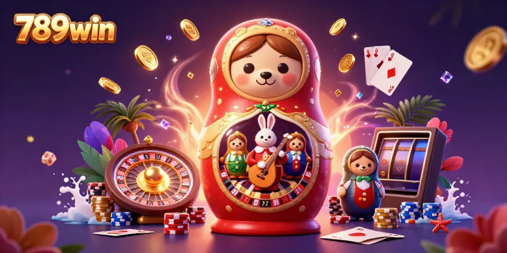 Engage in thrilling gameplay with 789win featuring vibrant casino-themed elements and characters.