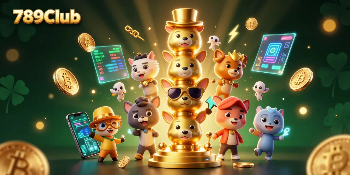 Engage with 789Club's vibrant 3D casino world, showcasing exciting slots and cryptocurrency elements.