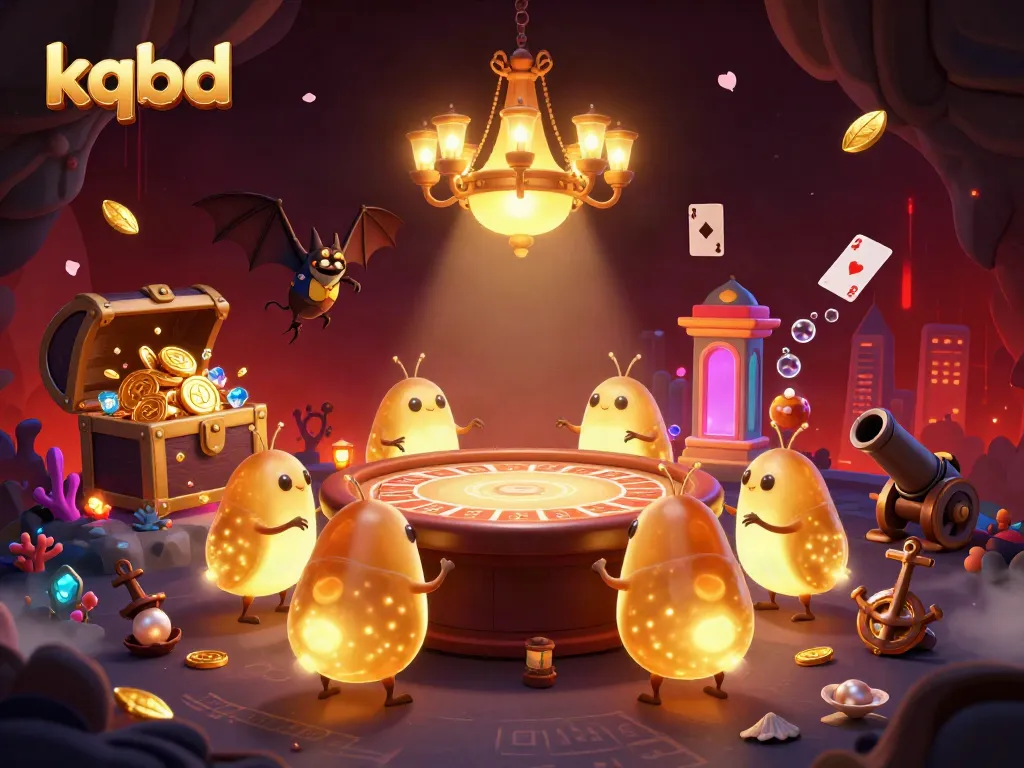 Experience kqbd in a magical cave casino illuminated by glowworms as a bat dealer oversees colorful games.