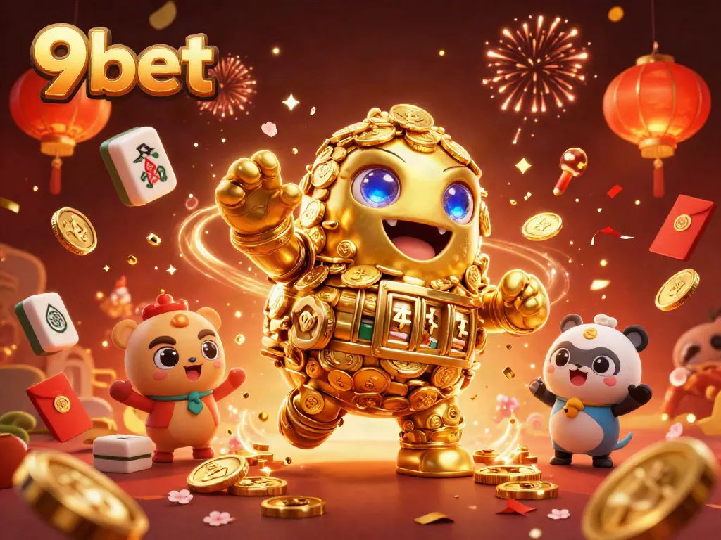 Experience the excitement with 9bet's dynamic casino scene featuring vibrant characters and game elements.