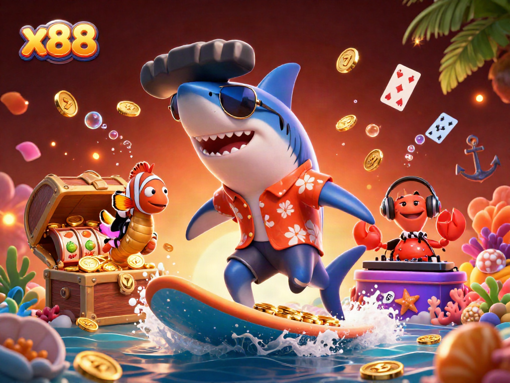 Experience thrilling gameplay with x88, featuring vibrant characters and dynamic casino elements.