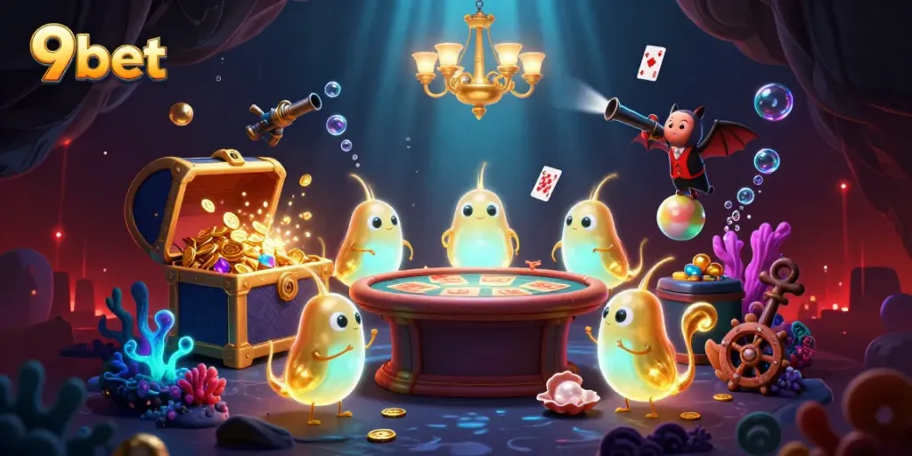 Experience excitement and wins at 9bet with bioluminescent glowworms lighting up the casino scene.