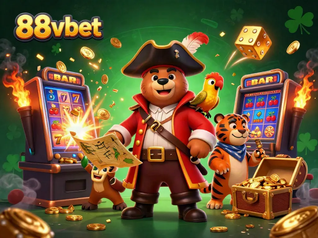 Engage in thrilling casino adventures with 88vbet, featuring pirates and a jackpot explosion.